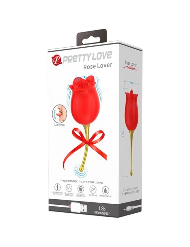 PRETTY LOVE - ROSE LOVER ROSE KLITORIS-STIMULATOR 12 VIBRATIONEN ROT