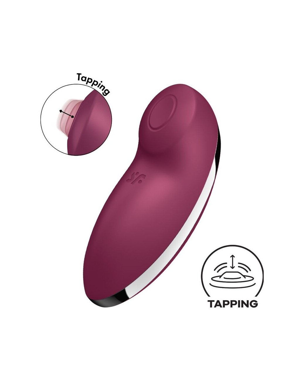 SATISFYER - TAP & CLIMAX 2 VIBRATOR & STIMULATOR ROT SATISFYER - TAP & CLIMAX 2 VIBRATOR & STIMULATOR ROT