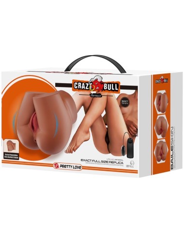 CRAZY BULL - BERNACE ASS VIBRATOR MIT REALISTISCHER VAGINA UND ANUS FLESH FERNBEDIENUNG