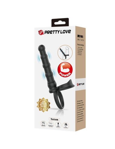 PRETTY LOVE - TATUM VIBRIERENDER PENISRING MIT STECKER 10 VIBRATIONEN SCHWARZ