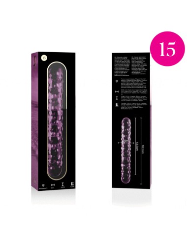 NEBULA SERIES BY IBIZA - MODELL 15 DILDO BOROSILIKATGLAS ROSA 18.5 CM -O- 3 CM