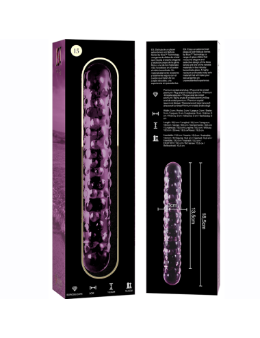 NEBULA SERIES BY IBIZA - MODELL 15 DILDO BOROSILIKATGLAS ROSA 18.5 CM -O- 3 CM