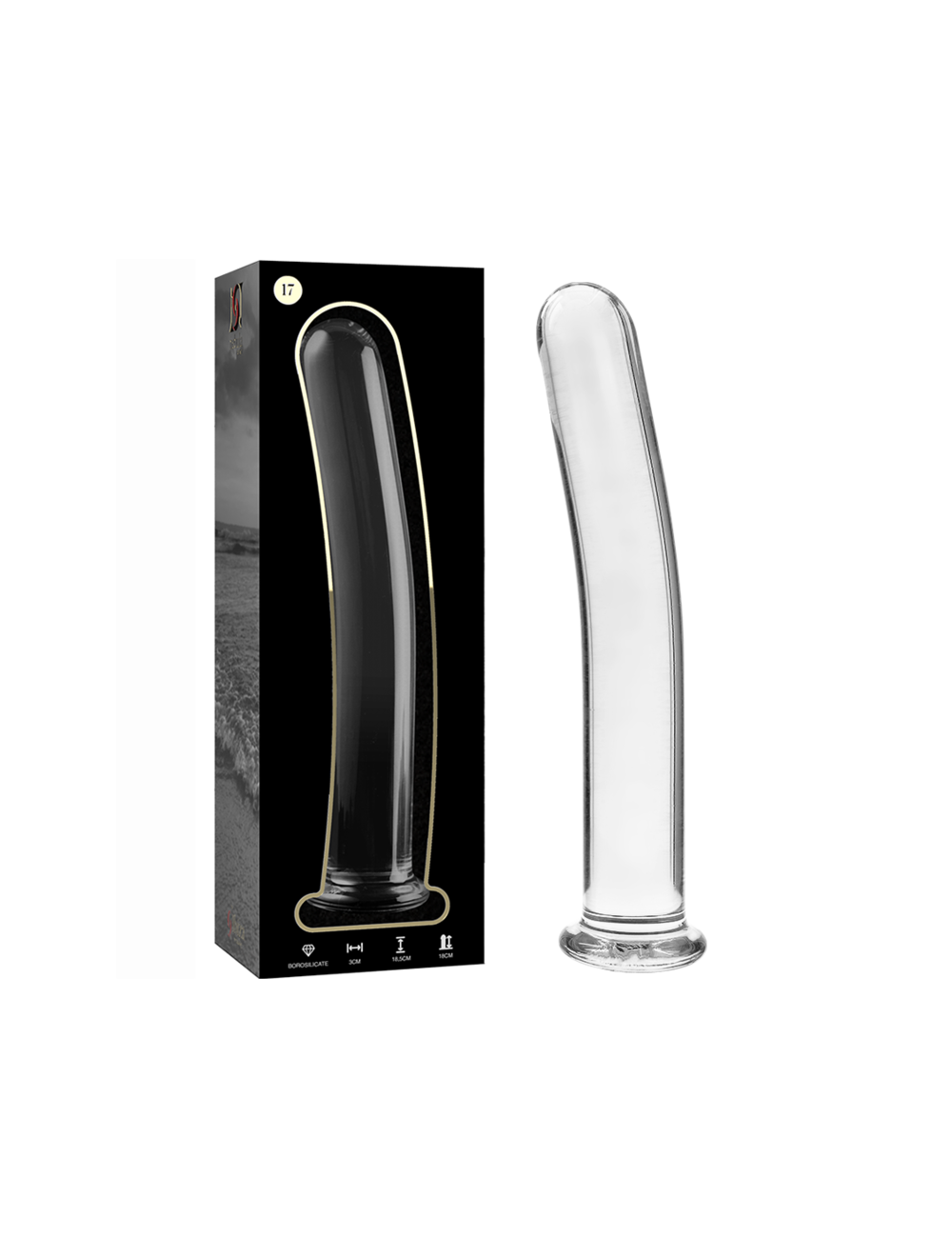 NEBULA SERIES BY IBIZA - MODELL 17 DILDO BOROSILIKATGLAS KLAR 18.5 CM -O- 3 CM NEBULA SERIES BY IBIZA - MODELL 17 DILDO BOROSILIKATGLAS KLAR 18.5 CM -O- 3 CM