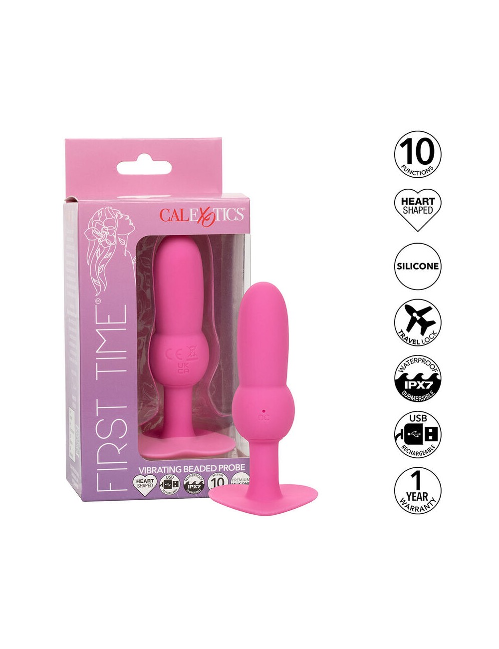 CALEXOTICS - FIRST TIME ANAL PLUG MIT PERLENSONDE 10 VIBRATIONEN ROSA CALEXOTICS - FIRST TIME ANAL PLUG MIT PERLENSONDE 10 VIBRATIONEN ROSA