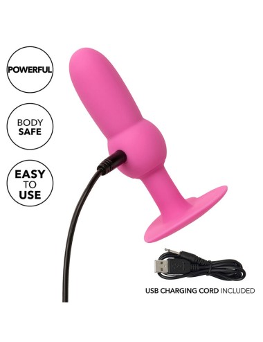 CALEXOTICS - FIRST TIME ANAL PLUG MIT PERLENSONDE 10 VIBRATIONEN ROSA