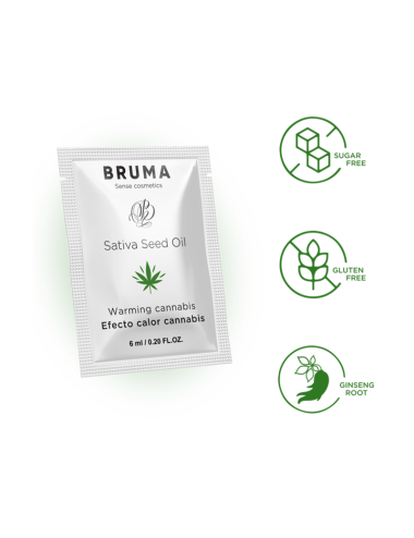 BRUMA - SATIVA-SAMENÖL-GLEITGEL MIT WÄRMENDEM CANNABISGESCHMACK 6 ml