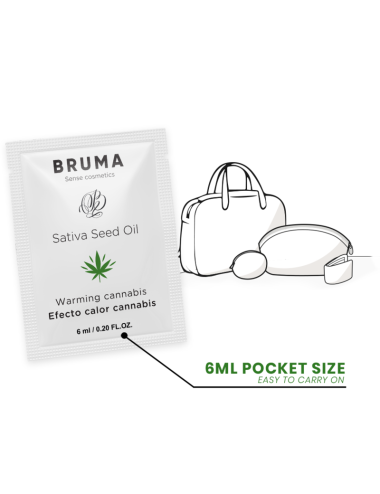 BRUMA - SATIVA-SAMENÖL-GLEITGEL MIT WÄRMENDEM CANNABISGESCHMACK 6 ml