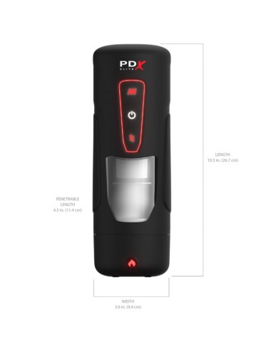 PDX ELITE - MILK ME HOTTER AUTOMATISCHER MASTURBATOR MIT STOSS- UND WÄRMEEFFEKTVIBRATION