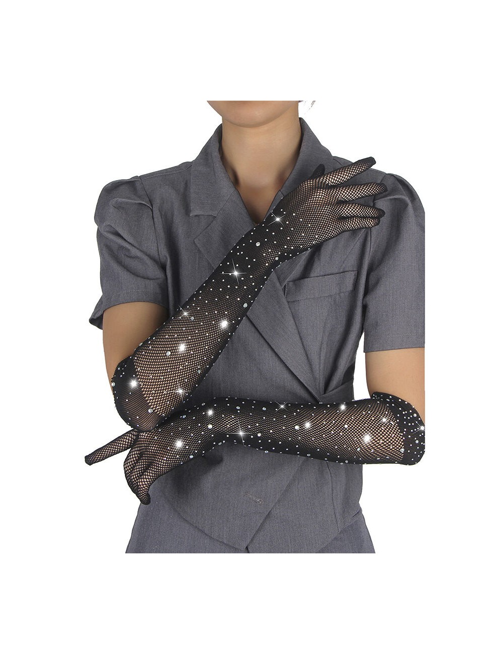 SUBBLIME - 957469SHINE TRANSPARENTE HANDSCHUHE SCHWARZ S/M SUBBLIME - 957469SHINE TRANSPARENTE HANDSCHUHE SCHWARZ S/M