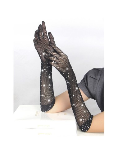SUBBLIME - 957469SHINE TRANSPARENTE HANDSCHUHE SCHWARZ S/M