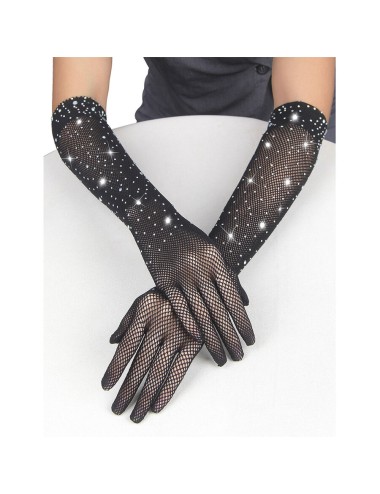SUBBLIME - 957469SHINE TRANSPARENTE HANDSCHUHE SCHWARZ S/M