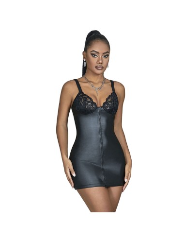 SUBBLIME - 957568 LEDERKLEID MIT REISSVERSCHLUSS SCHWARZ S/M