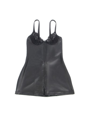 SUBBLIME - 957568 LEDERKLEID MIT REISSVERSCHLUSS SCHWARZ S/M