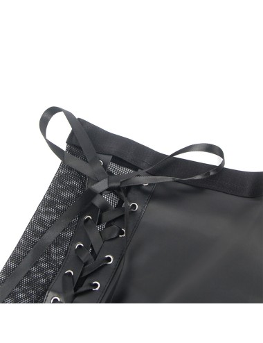 SUBBLIME - 957599 LEDER-BH UND ROCK-SET SCHWARZ L/XL