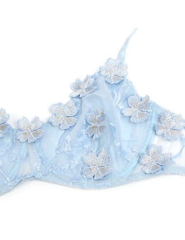 SUBBLIME - 957629 BH- UND SLIP-SET MIT BLUMENSTICKEREI, HIMMELBLAU, S/M