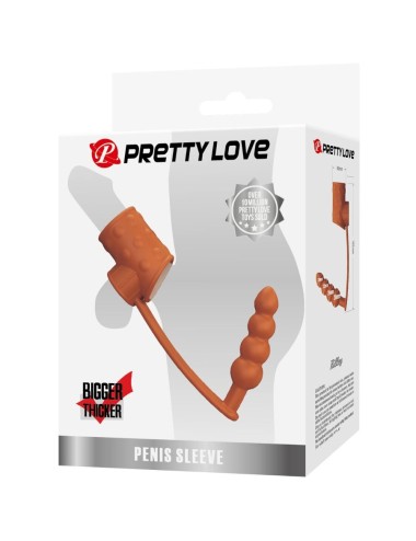 PRETTY LOVE - PENISHÜLLE MIT ANALPLUG NATUR