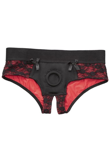 CALEXOTICS - SCANDAL CROTCHLESS PANTIES SET MIT DILDO GRÖSSE S/M
