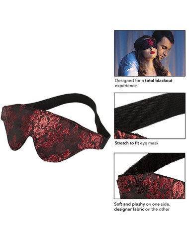 CALEXOTICS – SCANDAL BLICKDICHTE AUGENMASKE MIT ROTEN DETAILS