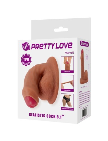 PRETTY LOVE - WARNELL ULTRA REALISTISCHER UND ELASTISCHER DILDO 9,5 CM MULATO