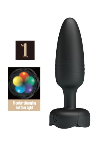 PRETTY LOVE - TARION ANAL PLUG MIT LED LICHT SCHWARZ 12,5 CM
