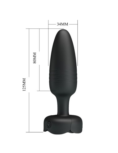 PRETTY LOVE - TARION ANAL PLUG MIT LED LICHT SCHWARZ 12,5 CM