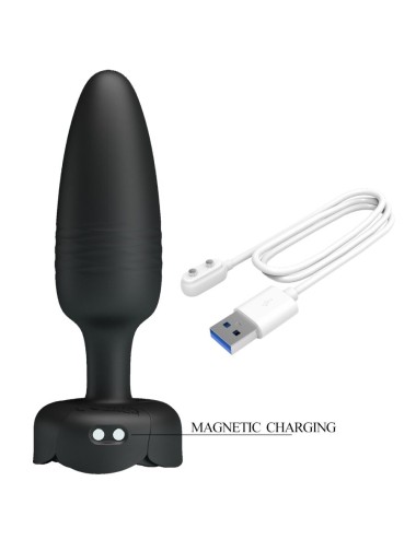 PRETTY LOVE - TARION ANAL PLUG MIT LED LICHT SCHWARZ 12,5 CM