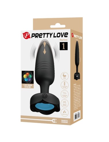 PRETTY LOVE - TARION ANAL PLUG MIT LED LICHT SCHWARZ 12,5 CM