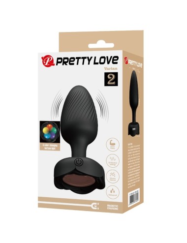 PRETTY LOVE - VARIAN ANAL PLUG MIT LED-LICHT SCHWARZ 10,8 CM