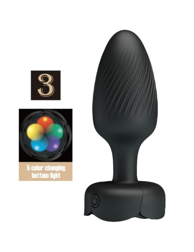 PRETTY LOVE - OSBORN ANAL PLUG MIT LED LICHT SCHWARZ 9,8 CM