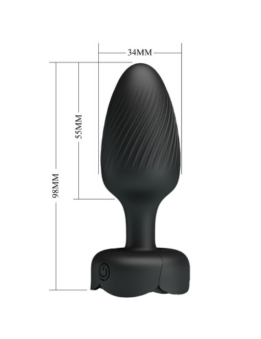 PRETTY LOVE - OSBORN ANAL PLUG MIT LED LICHT SCHWARZ 9,8 CM