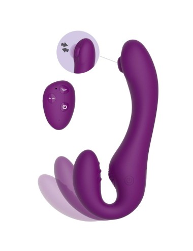 XOCOON - 2 IN 1 STRAPLESS STRAP-ON VIBRATOR MIT FERNBEDIENUNG LILA