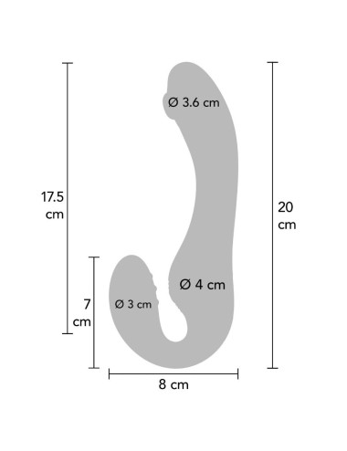 XOCOON - 2 IN 1 STRAPLESS STRAP-ON VIBRATOR MIT FERNBEDIENUNG LILA
