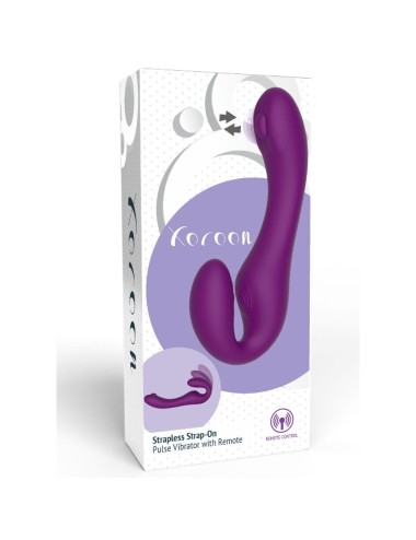 XOCOON - 2 IN 1 STRAPLESS STRAP-ON VIBRATOR MIT FERNBEDIENUNG LILA