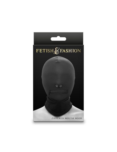 NS NOVELTIES - FETISH & FASHION GESCHLOSSENE MUNDHAUBE MIT REISSVERSCHLUSS NYLON SCHWARZ