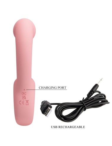 PRETTY LOVE - ERYNNYES G-SPOT VIBRATOR + KLITORIS-STIMULATOR 10 VIBRATIONEN ROSA
