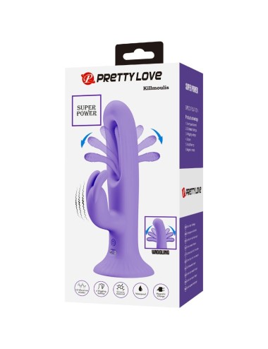 PRETTY LOVE - KILLMOULIS RABBIT VIBRATOR 12 VIBRATIONSMODI LILA