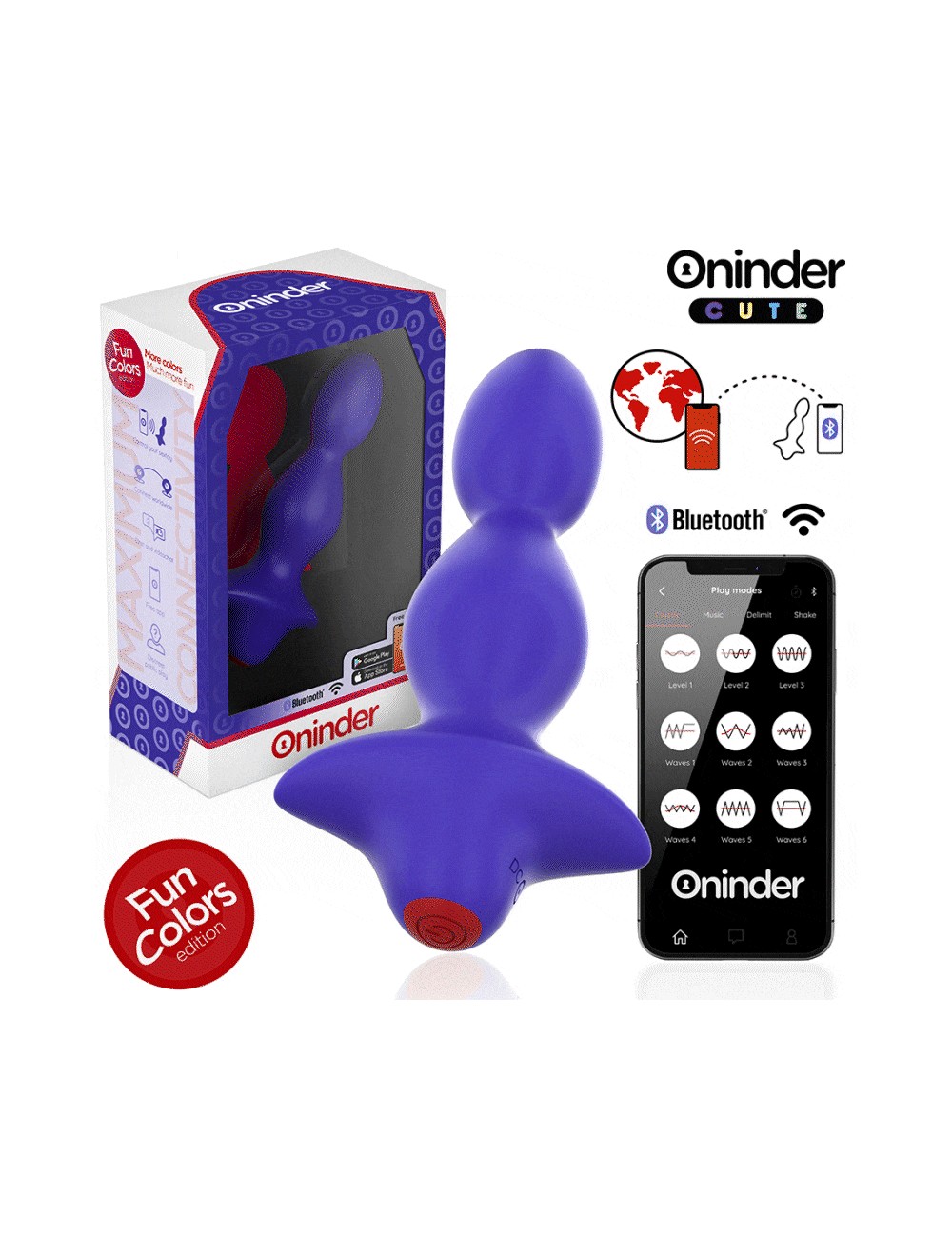 ONINDER CUTE - LOVE BUTT VIBRIERENDER ANALPLUG-DILATATOR - KOSTENLOSE WELTWEITE APP