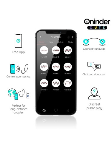 ONINDER CUTE - LOVE PLEASURE VIBRO-ROTIERENDES SILIKON-EDELSTEIN-EI - KOSTENLOSE WELTWEITE APP