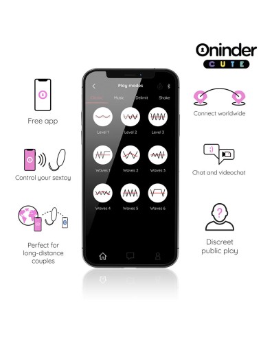 ONINDER CUTE - LOVE PLEASURE VIBRO-ROTIERENDES EI 360° SILIKON - KOSTENLOSE WELTWEITE APP