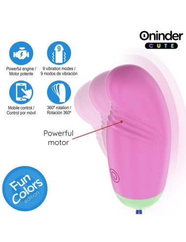 ONINDER CUTE - LOVE PLEASURE VIBRO-ROTIERENDES EI 360° SILIKON - KOSTENLOSE WELTWEITE APP