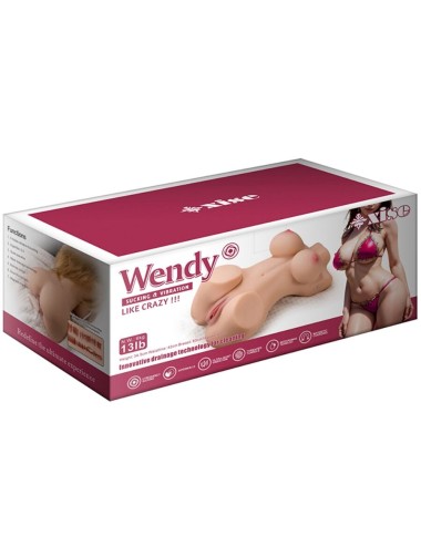 XISE - WENDY SUCKING WEIBLICHER TORSO MIT VIBRATION UND FERNBEDIENUNG 6 KG