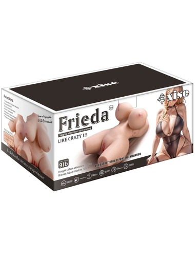 XISE - FRIEDA REALISTISCHER WEIBLICHER TORSO MIT VIBRATION 36 CM