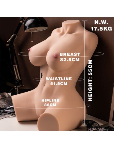 XISE - MURIEL WEIBLICHER REALISTISCHER TORSO MIT STOSSEN 55 CM