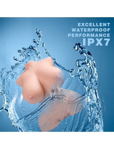 XISE - KLEINER STOSSENDER REALISTISCHER TORSO MIT WEIBLICHER VIBRATION 40 CM