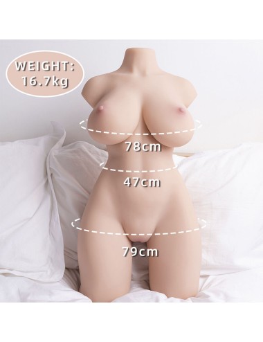 XISE - ORGANISIERTER, REALISTISCHER WEIBLICHER TORSO MIT STOSSENDER 71 CM