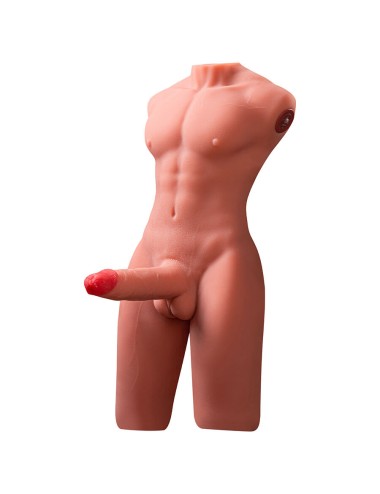 XISE - JASON HALBKÖRPER REALISTISCHER MÄNNLICHER TORSO MIT STOSS UND VIBRATION 55 CM