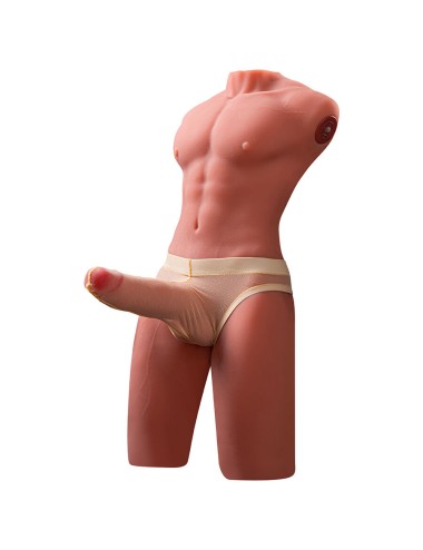 XISE - JASON HALBKÖRPER REALISTISCHER MÄNNLICHER TORSO MIT STOSS UND VIBRATION 55 CM