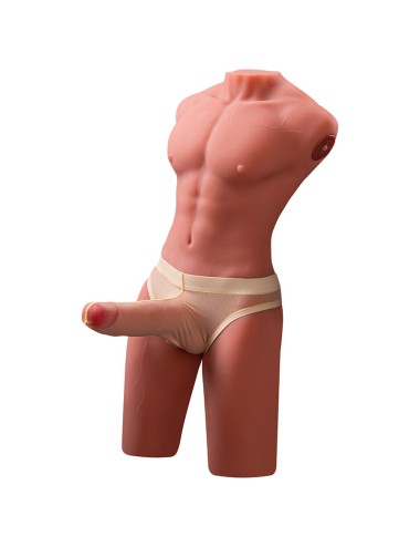 XISE - JASON HALBKÖRPER REALISTISCHER MÄNNLICHER TORSO MIT STOSS UND VIBRATION 55 CM