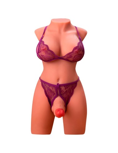 XISE - MIAH LADY BOY WEIBLICHER TORSO MIT DILDO MIT VIBRATION UND STOSS 55 CM