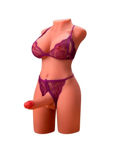 XISE - MIAH LADY BOY WEIBLICHER TORSO MIT DILDO MIT VIBRATION UND STOSS 55 CM